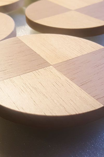 Balsa wood flat cone diffuser by Contrast audio.