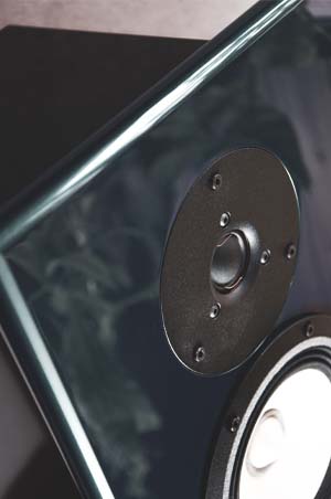 Book-shelf home speaker system Contrast audio Lens.