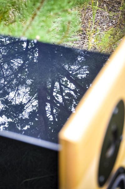 Contrast audio Lens. 2-way book-shelf home speaker system.