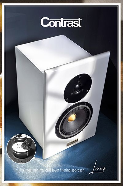 Contrast audio Lens. 2-way bookshelf speaker system.
